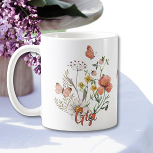 Gigi Wildblume Floral Personalisierte Tasse