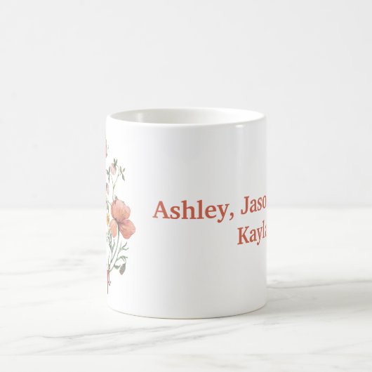 Gigi Wildblume Floral Personalisierte Tasse (Mittel)