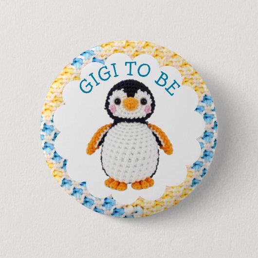 Gigi wird | Jungen-Baby-Party Button (Vorderseite)