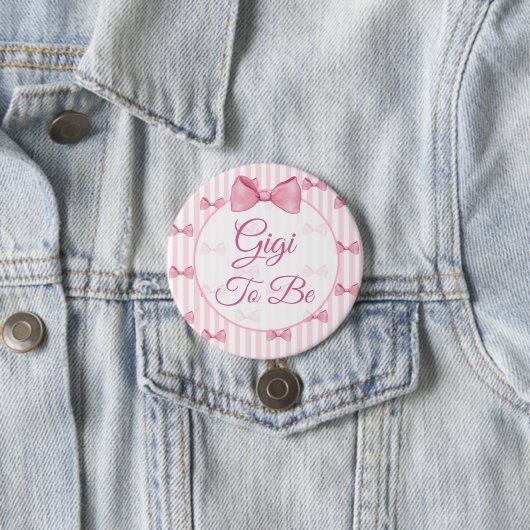Gigi wird Pink Bow Baby Showknopf Button (Beispiel)