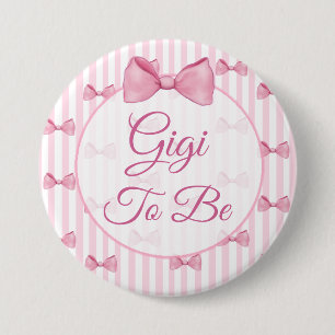Gigi wird Pink Bow Baby Showknopf Button
