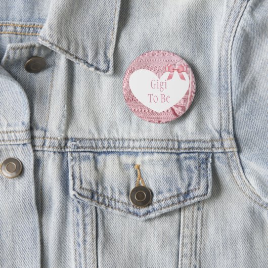 Gigi wird Pink Bow Baby Showknopf Button (Beispiel)