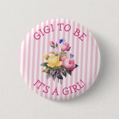 GIGI wird Pink Floral Baby Shooting Button sein (Vorderseite)