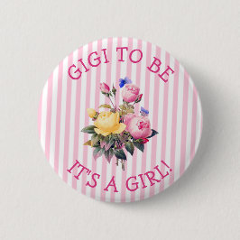 GIGI wird Pink Floral Baby Shooting Button sein