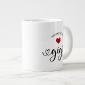 Gigi wurde zur Großmutter ernannt Geschenk Jumbo-Tasse (Vorderseite Rechts)