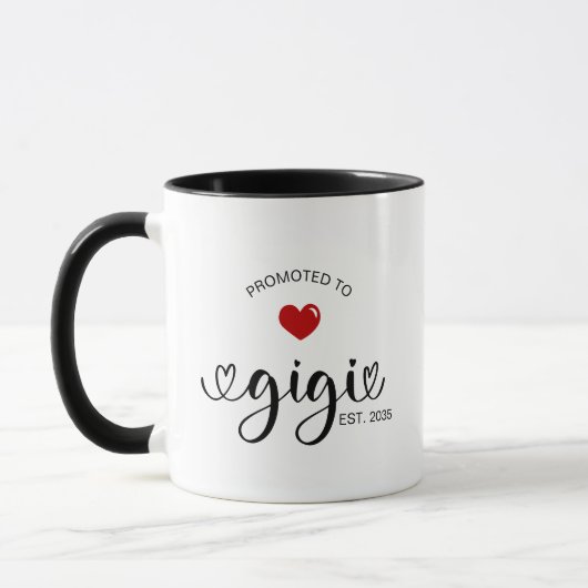 Gigi wurde zur Oma ernannt Geschenk Tasse (Links)