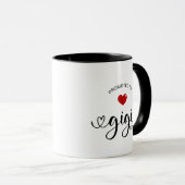 Gigi wurde zur Oma ernannt Geschenk Tasse (VorderseiteRechts)