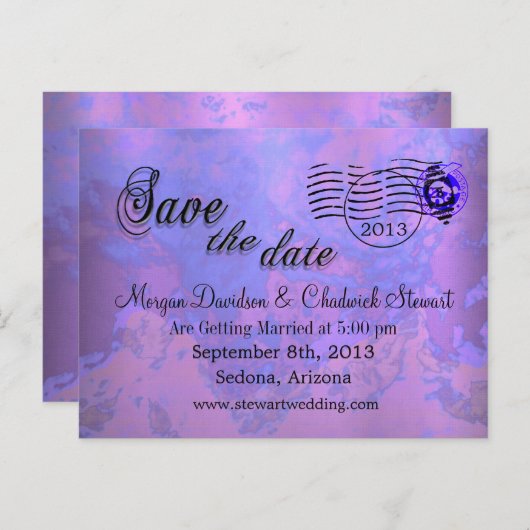 Gigifarah Gala Save the Date Postkarten (Vorne/Hinten)