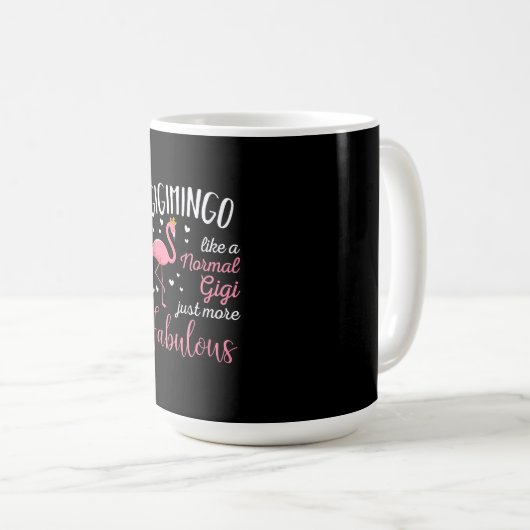 Gigimingo Rosa Flamingo Kaffeetasse (VorderseiteRechts)