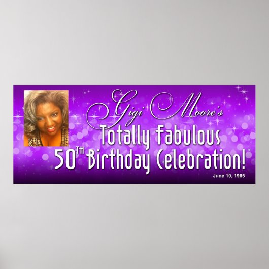 Gigi's Bombshell Bling Sparkle Banner 40,5 x 16,5 Poster (Vorne)