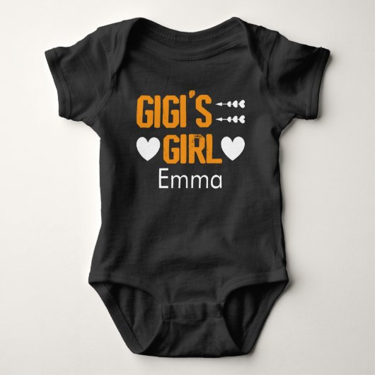 Gigis Girl Baby Duschgeschenk Personalisiert Baby Strampler (Vorderseite)