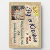 Gigi's Kitchen wo Großkinder Plaque verwöhnt werde Fotoplatte (Vorderseite)