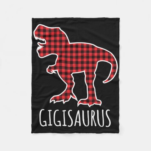 Gigisaurus Buffalo Kariert Dinosaurier Lustig Pass Fleecedecke (Vorderseite)