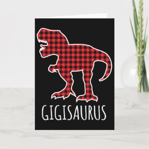 Gigisaurus Buffalo Kariert Dinosaurier Lustig Pass Karte