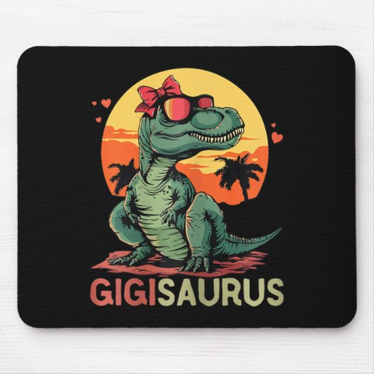 Gigisaurus Dino Dinosaur Gigi-saurus T-rex Funny T Mousepad (Vorne)