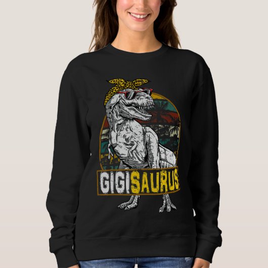 Gigisaurus Leopard Rex Dinosaur Gigi Saurus Mother Sweatshirt (Vorderseite)