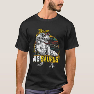 Gigisaurus Leopard T Rex Dinosaur Gigi Saurus Moth T-Shirt