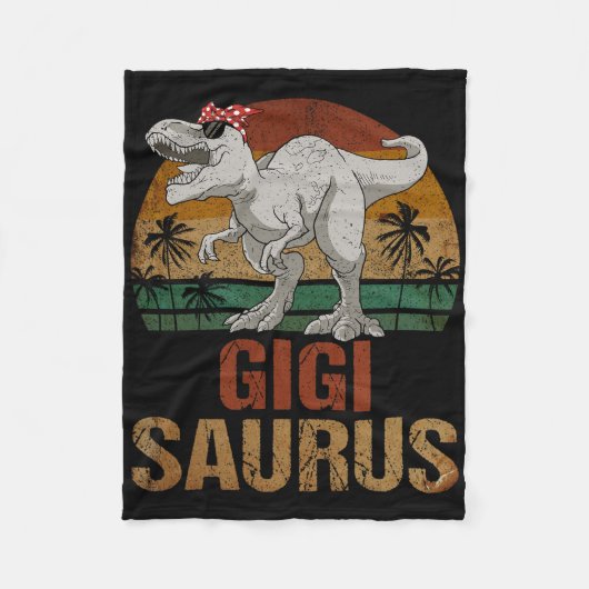 Gigisaurus T Rex Dinosaurier Gigi Saurus Muttertag Fleecedecke (Vorderseite)
