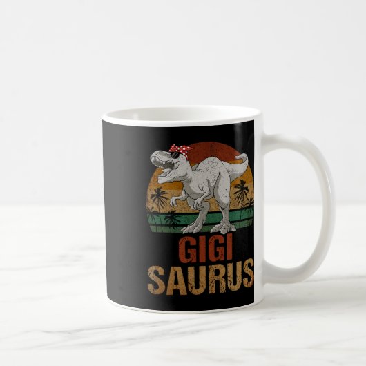 Gigisaurus T Rex Dinosaurier Gigi Saurus Muttertag Kaffeetasse (Rechts)