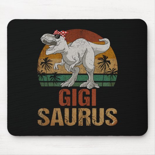 Gigisaurus T Rex Dinosaurier Gigi Saurus Muttertag Mousepad (Vorne)