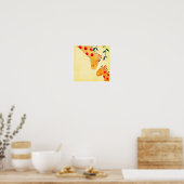 Gigraffenmauer am Kinderzimmer Poster (Küche)