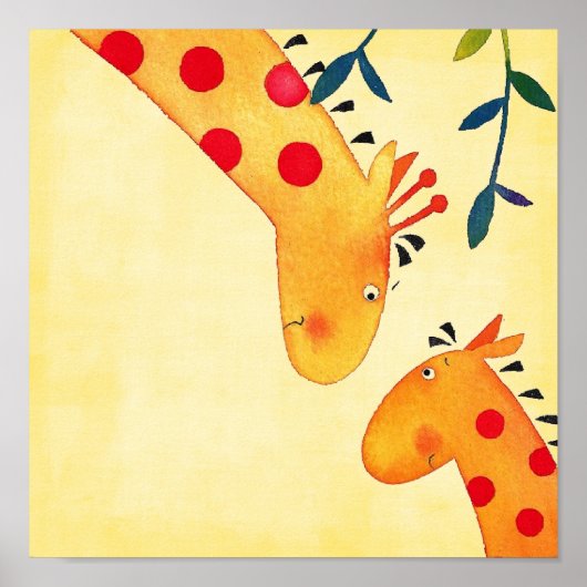 Gigraffenmauer am Kinderzimmer Poster (Vorne)