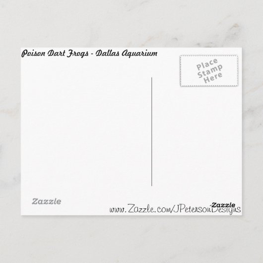 Giison Dart Frogs Postkarte (Rückseite)