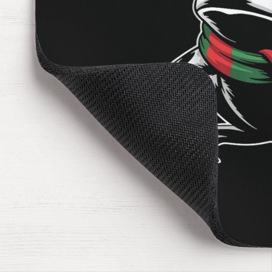 Giison Dart Frosch Xmas Weihnachtsmannmütze Scarf Mousepad (Ecke)