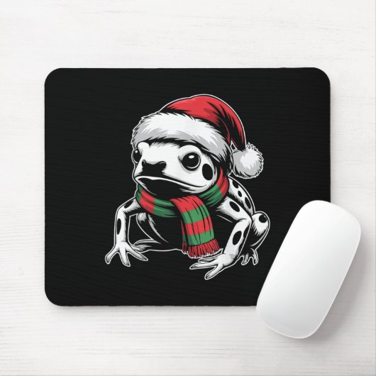 Giison Dart Frosch Xmas Weihnachtsmannmütze Scarf  Mousepad (Mit Mouse)