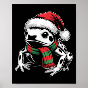 Giison Dart Frosch Xmas Weihnachtsmannmütze Scarf  Poster