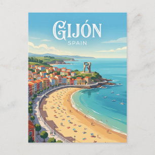 Gijon, Spanien Postkarte