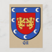 Gil Ancestral Heraldic Shield Postkarte (Vorderseite)