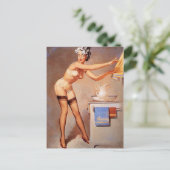 Gil Elvgren - Augenfang - Vintages Button nach obe Postkarte (Stehend Vorderseite)