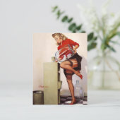 Gil Elvgren - ein erfrischender Aufzug - Vintages  Postkarte (Stehend Vorderseite)