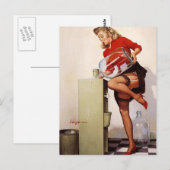 Gil Elvgren - ein erfrischender Aufzug - Vintages  Postkarte (Vorne/Hinten)