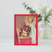 Gil Elvgren - Vintages Button nach oben Postkarte (Stehend Vorderseite)