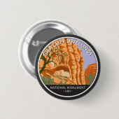 Gila Cliff Dwellings National Monument Circle Button (Vorne & Hinten)