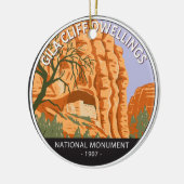 Gila Cliff Dwellings National Monument Circle Keramik Ornament (Links)
