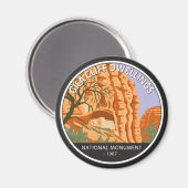 Gila Cliff Dwellings National Monument Circle Magnet (Vorderseite/Rückseite)
