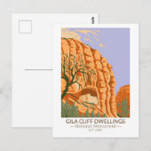 Gila Cliff Dwellings National Monument New Mexico Postkarte (Vorne/Hinten)