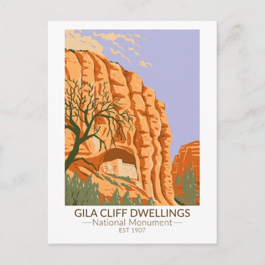Gila Cliff Dwellings National Monument New Mexico Postkarte (Vorderseite)