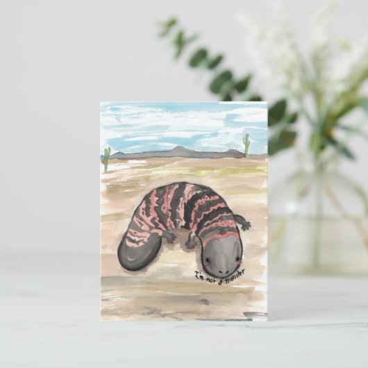 Gila (Ich bin kein) Monster Postkarte (Stehend Vorderseite)