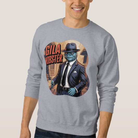 Gila Mobster Illustration Combo Creature Funny Sweatshirt (Vorderseite)