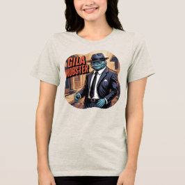 Gila Mobster Illustration Combo Creature Funny Tri-Blend Shirt