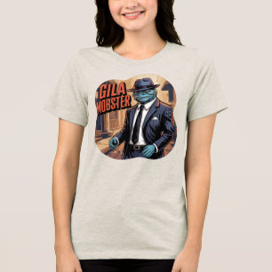 Gila Mobster Illustration Combo Creature Funny Tri-Blend Shirt