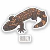 Gila Monster Cartoon Illustration Aufkleber (Vorderseite)