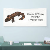 Gila Monster Cartoon Illustration Banner (Messe)