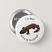 Gila Monster Cartoon Illustration Button (Vorne & Hinten)