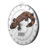 Gila Monster Cartoon Illustration Dartscheibe (Vorderseite rechts)
