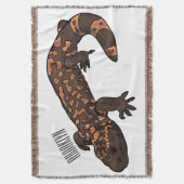 Gila Monster Cartoon Illustration Decke (Vorderseite Vertikal)